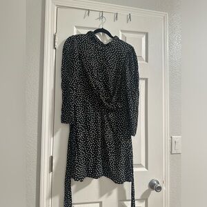 Zara polkadot, black and white dress